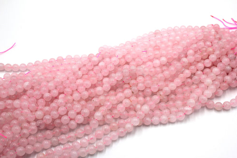 Rose Quartz Gemstone Beads, 8mm, Round